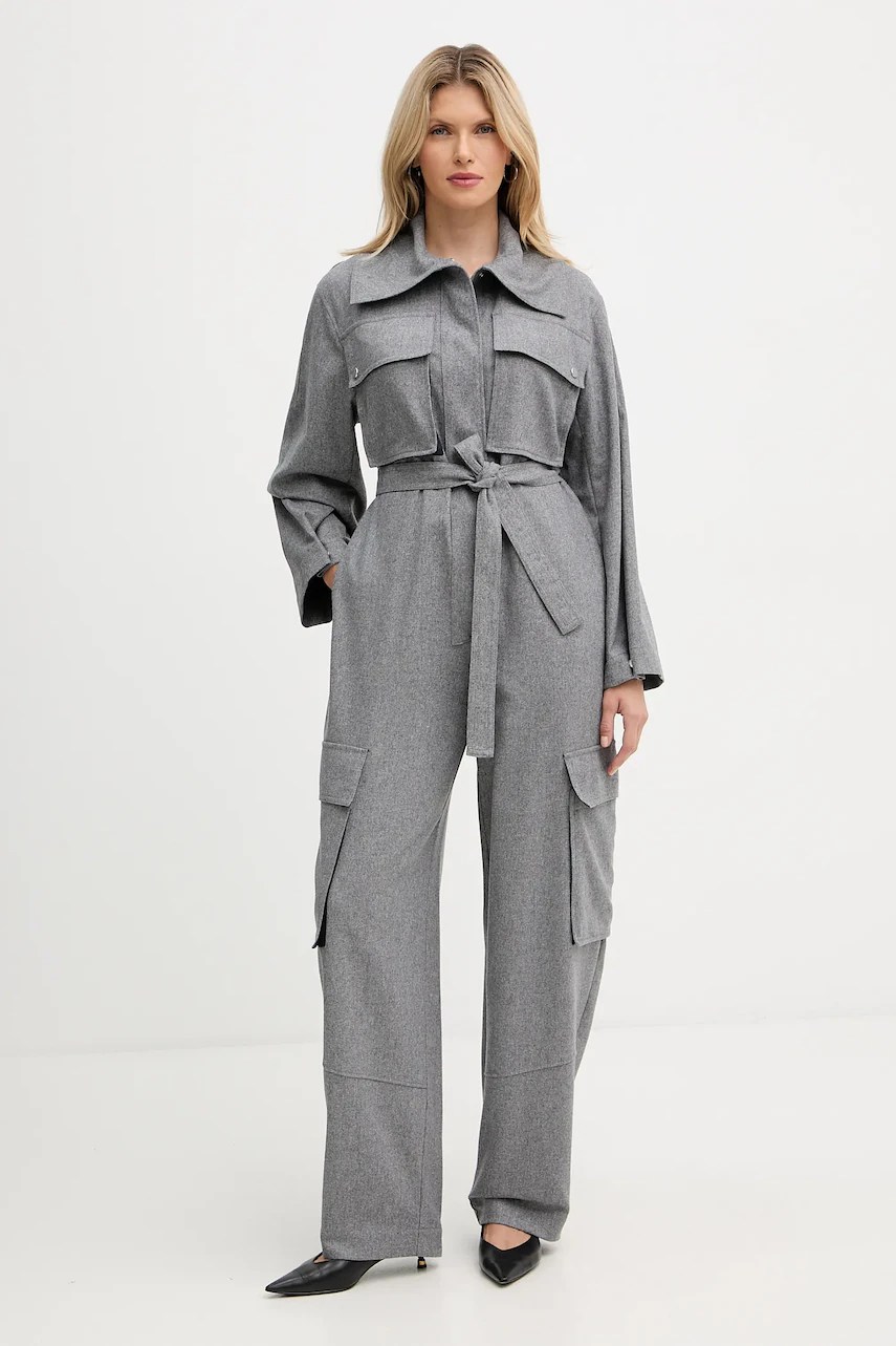 Salopetă BOSS Daspira din amestec de lână Salopetă BOSS Daspira din amestec de lână