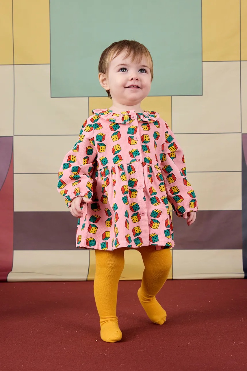 Rochie din bumbac pentru bebeluși Dices de la bobo choses Rochie din bumbac pentru bebeluși Dices de la bobo choses