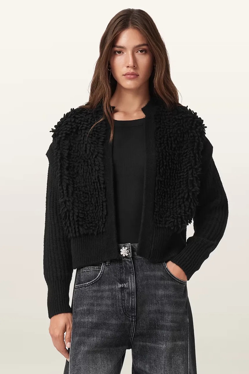 Cardigan din amestec de lână ELIAS – AllSaints Cardigan din amestec de lână ELIAS – AllSaints