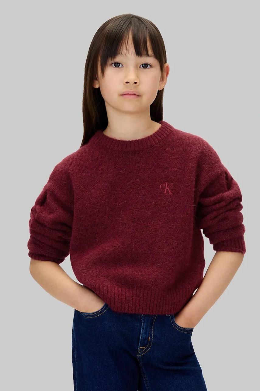 Pulover de lână calvin klein jeans pentru copii Pulover de lână calvin klein jeans pentru copii