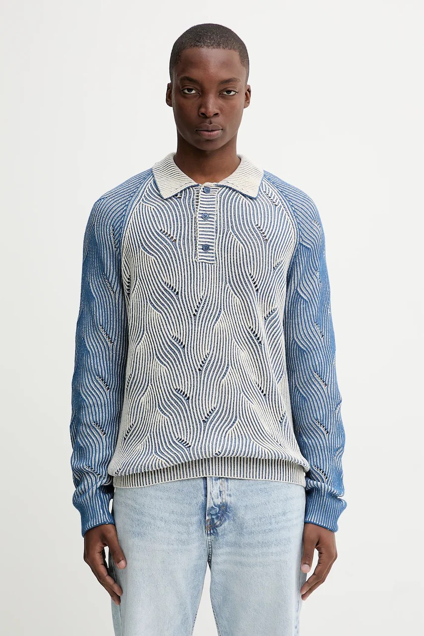 Pulover de bumbac desigual CEDEIRA Pulover de bumbac desigual CEDEIRA