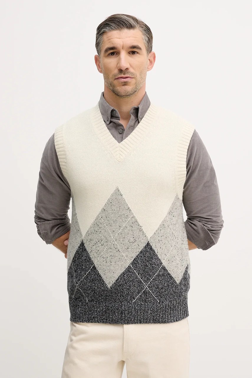 Vestă din amestec de lână united colors of benetton Vestă din amestec de lână united colors of benetton