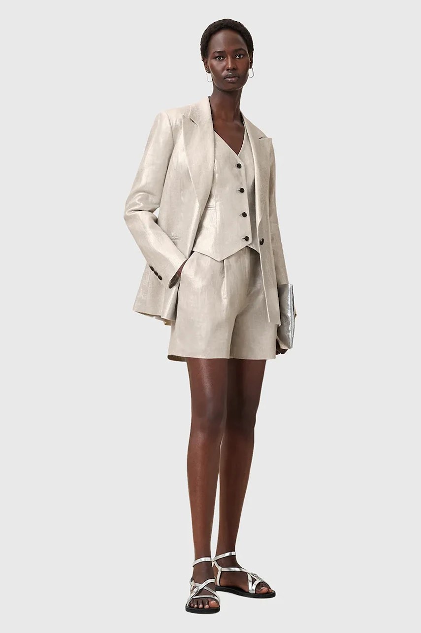 Pantaloni scurți din in AVERIE – AllSaints Pantaloni scurți din in AVERIE – AllSaints