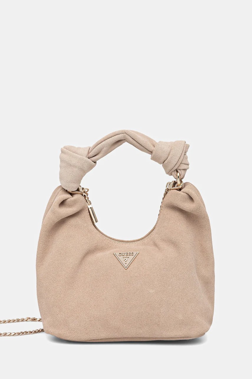 Guess geantă de mână din piele întoarsă ISOTTA Guess geantă de mână din piele întoarsă ISOTTA