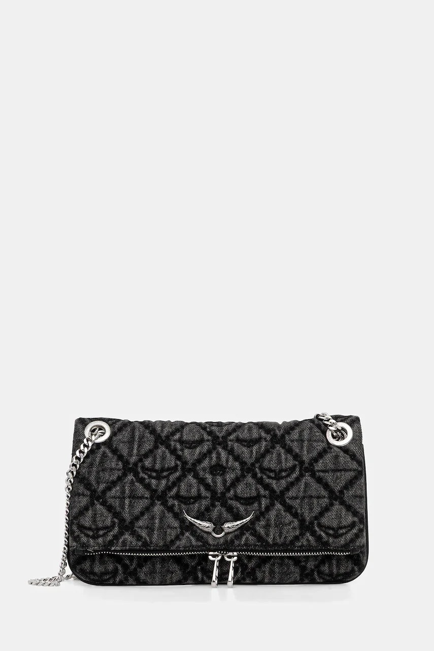 Geantă ROCK II DENIM MONOGRAM ZADIG&VOLTAIRE Geantă ROCK II DENIM MONOGRAM ZADIG&VOLTAIRE