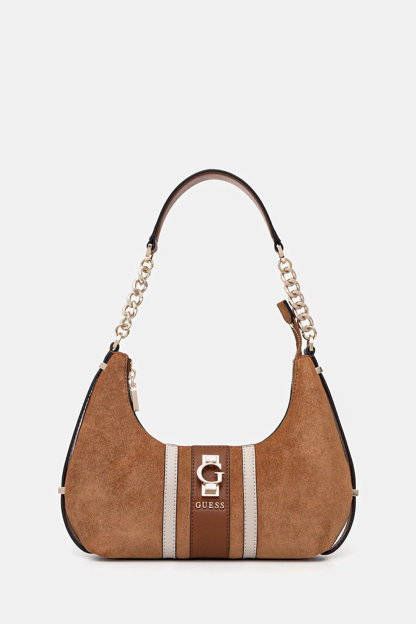 Guess geantă crossbody din piele întoarsă ERENIA Guess geantă crossbody din piele întoarsă ERENIA