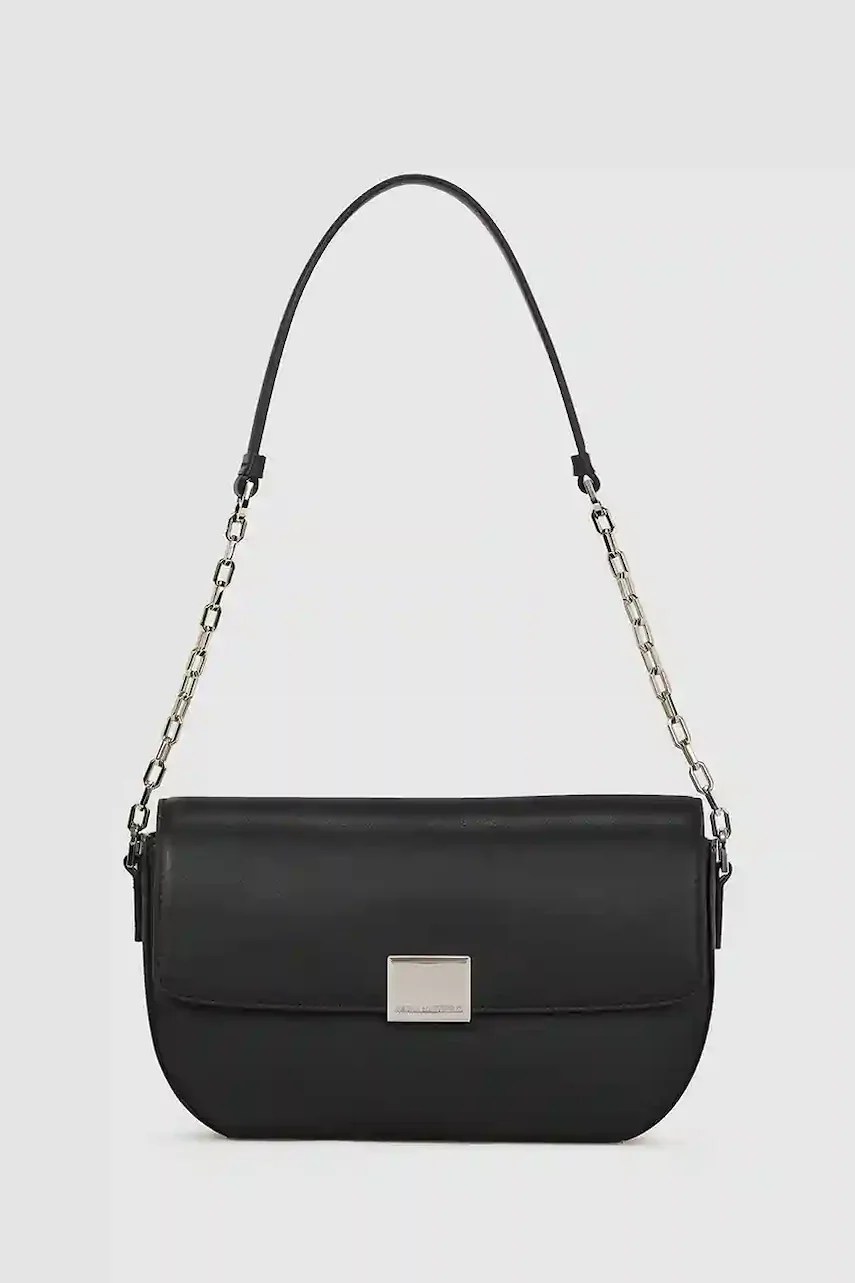 Poșetă de piele karl lagerfeld k/FOREVER Poșetă de piele karl lagerfeld k/FOREVER