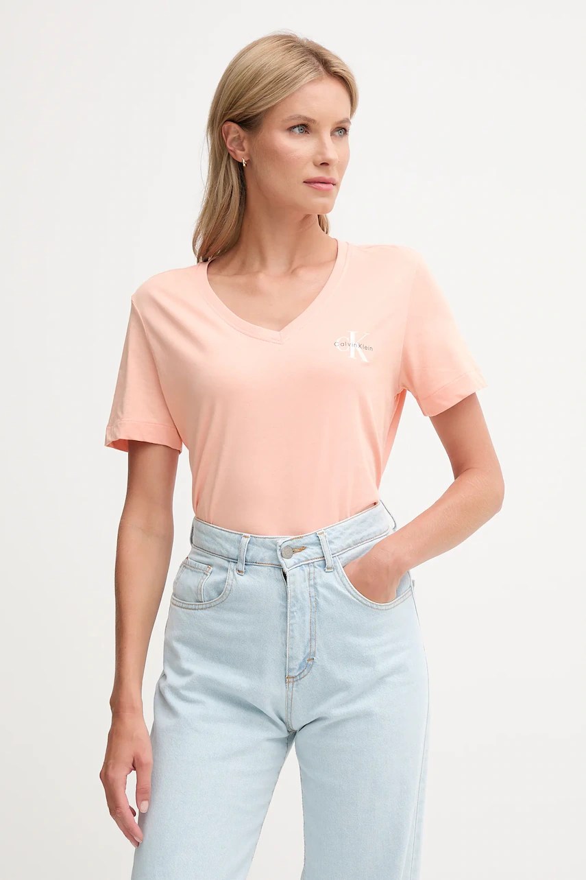 Tricou damă calvin klein jeans din bumbac, pachet de 2 Tricou damă calvin klein jeans din bumbac, pachet de 2