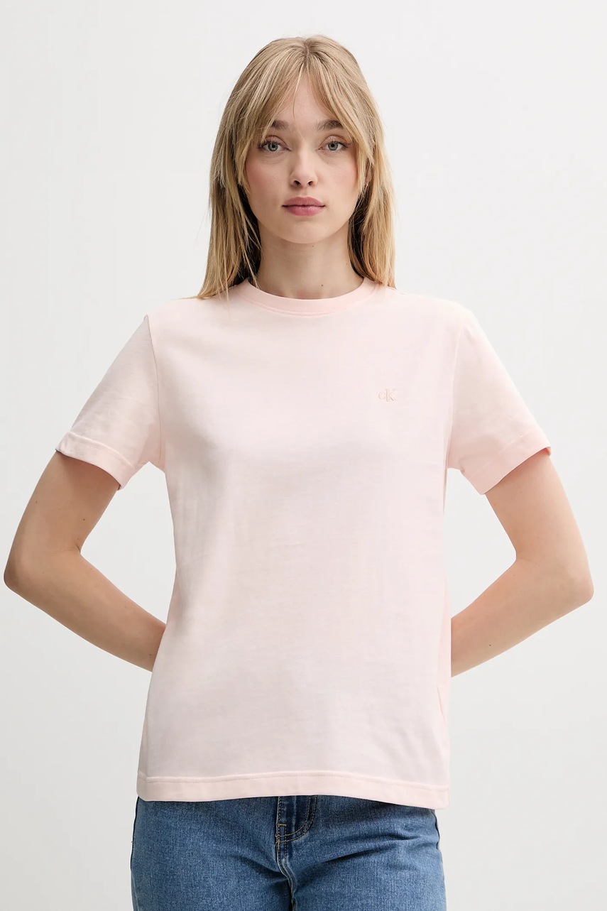 Tricou basic pentru femei calvin klein jeans din bumbac Tricou basic pentru femei calvin klein jeans din bumbac