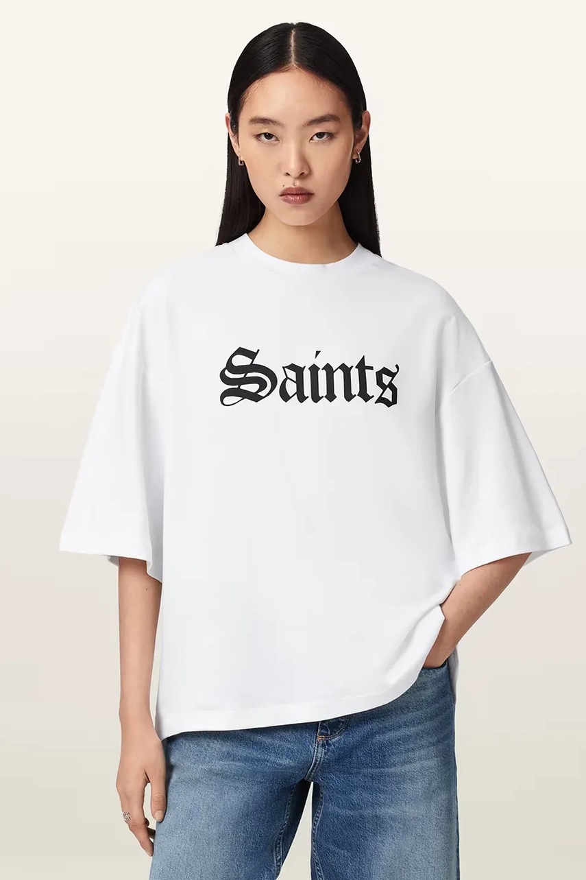 Tricou din bumbac organic AllSaints SAINT Tricou din bumbac organic AllSaints SAINT