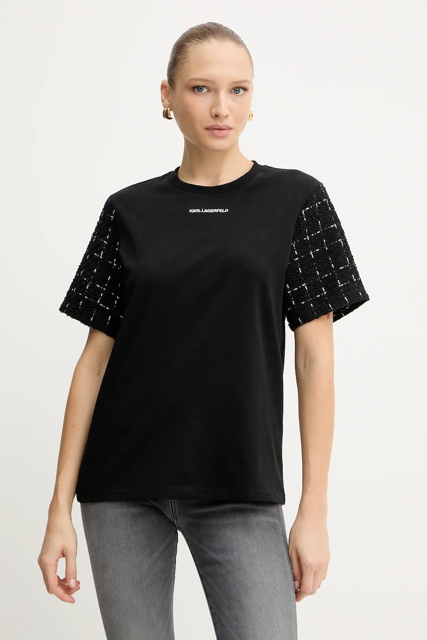 Karl lagerfeld tricou de lână, lungime 66 cm Karl lagerfeld tricou de lână, lungime 66 cm