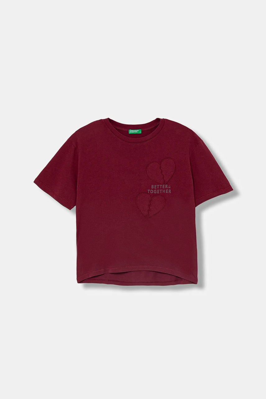 Tricou de bumbac pentru copii united colors of benetton Tricou de bumbac pentru copii united colors of benetton