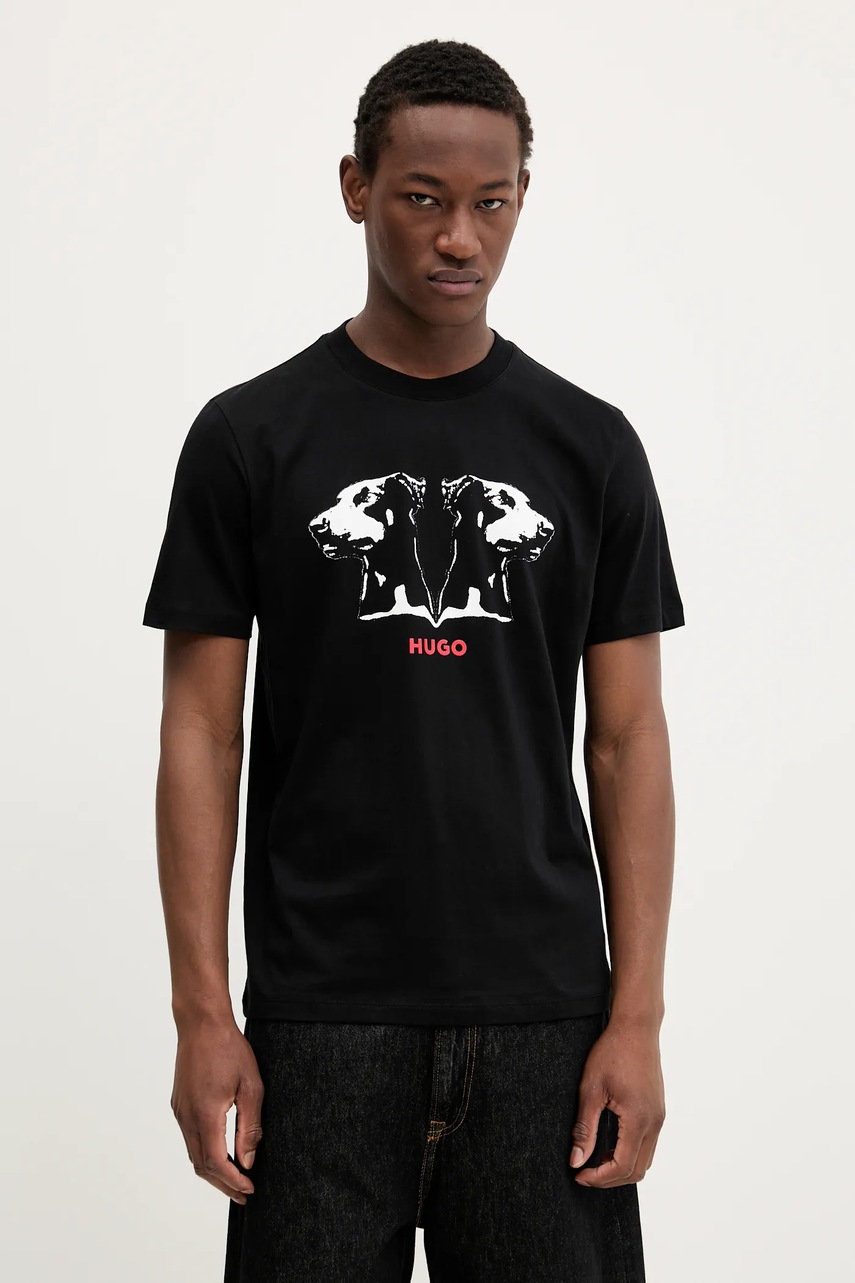 Tricou din bumbac HUGO Dobero Tricou din bumbac HUGO Dobero