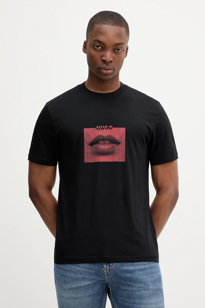 Tricou din bumbac HUGO Deterni Tricou din bumbac HUGO Deterni