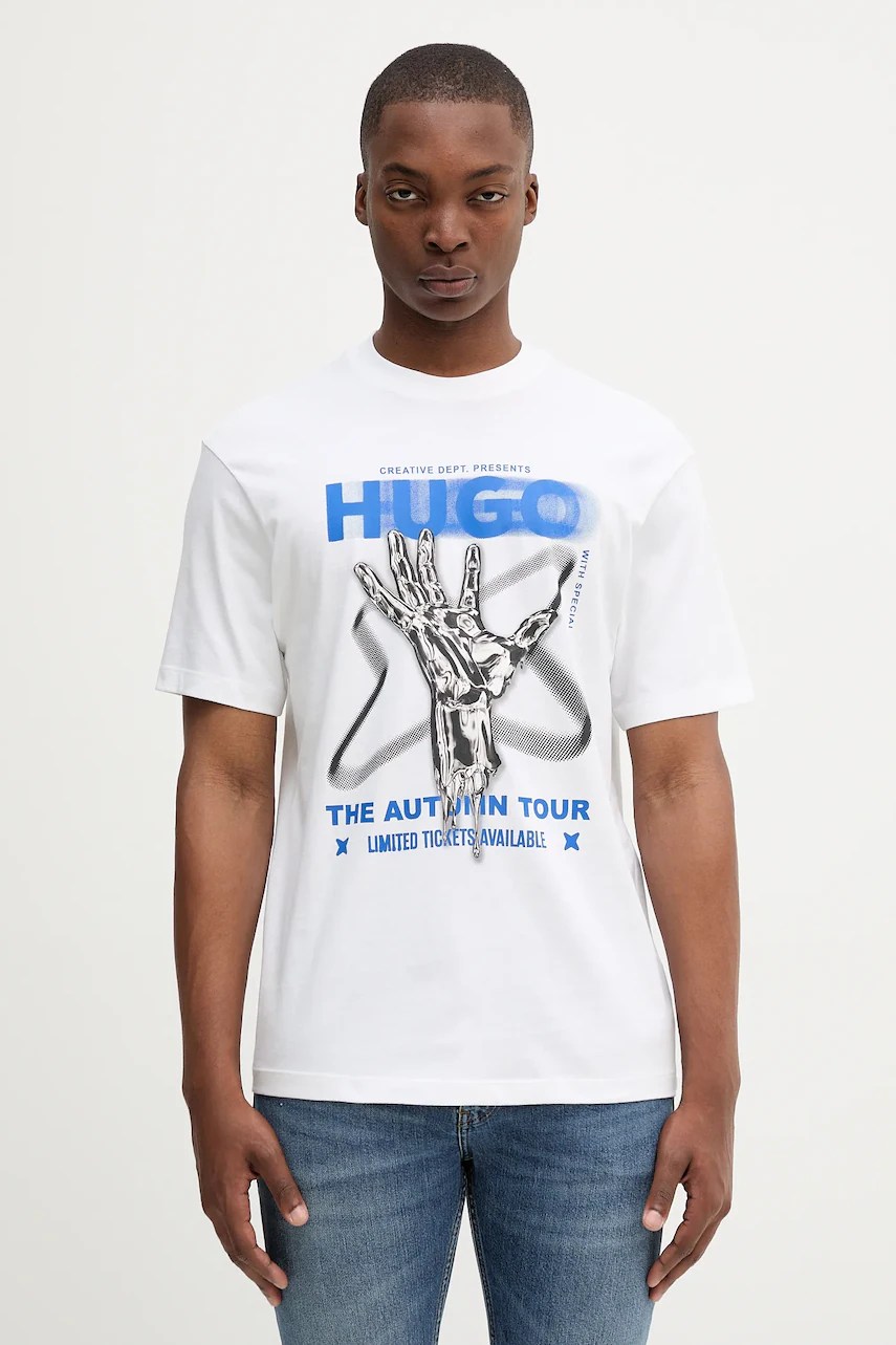 Hugo blue tricou din bumbac Nopix Hugo blue tricou din bumbac Nopix