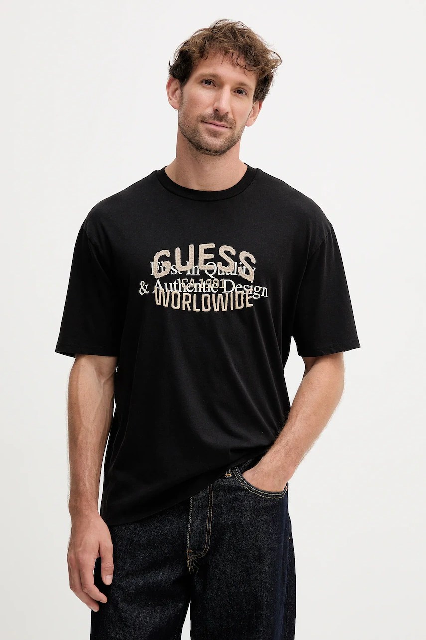 Tricou din bumbac guess WORLDWIDE Tricou din bumbac guess WORLDWIDE