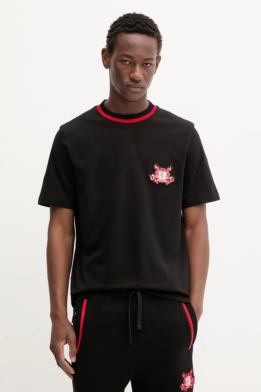 Tricou din bumbac HUGO Dugbytee Tricou din bumbac HUGO Dugbytee
