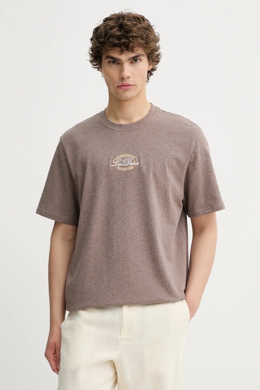 Tricou din bumbac les deux Glen Tricou din bumbac les deux Glen