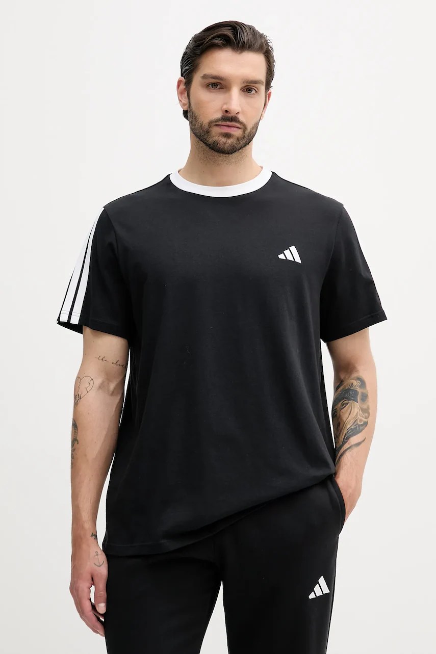 Tricou din bumbac adidas essentials 3-stripes Tricou din bumbac adidas essentials 3-stripes
