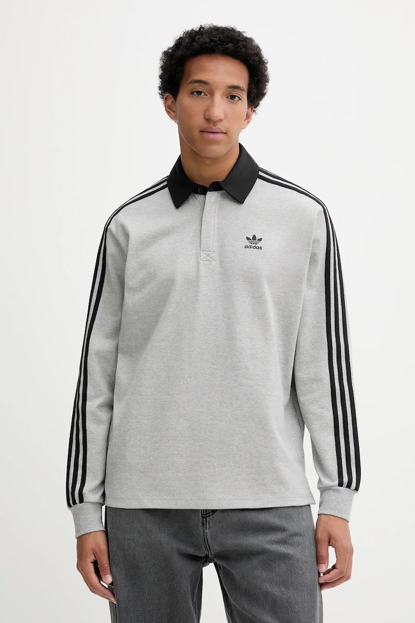 Tricou longsleeve adidas originals din bumbac Rugby Polo Tricou longsleeve adidas originals din bumbac Rugby Polo