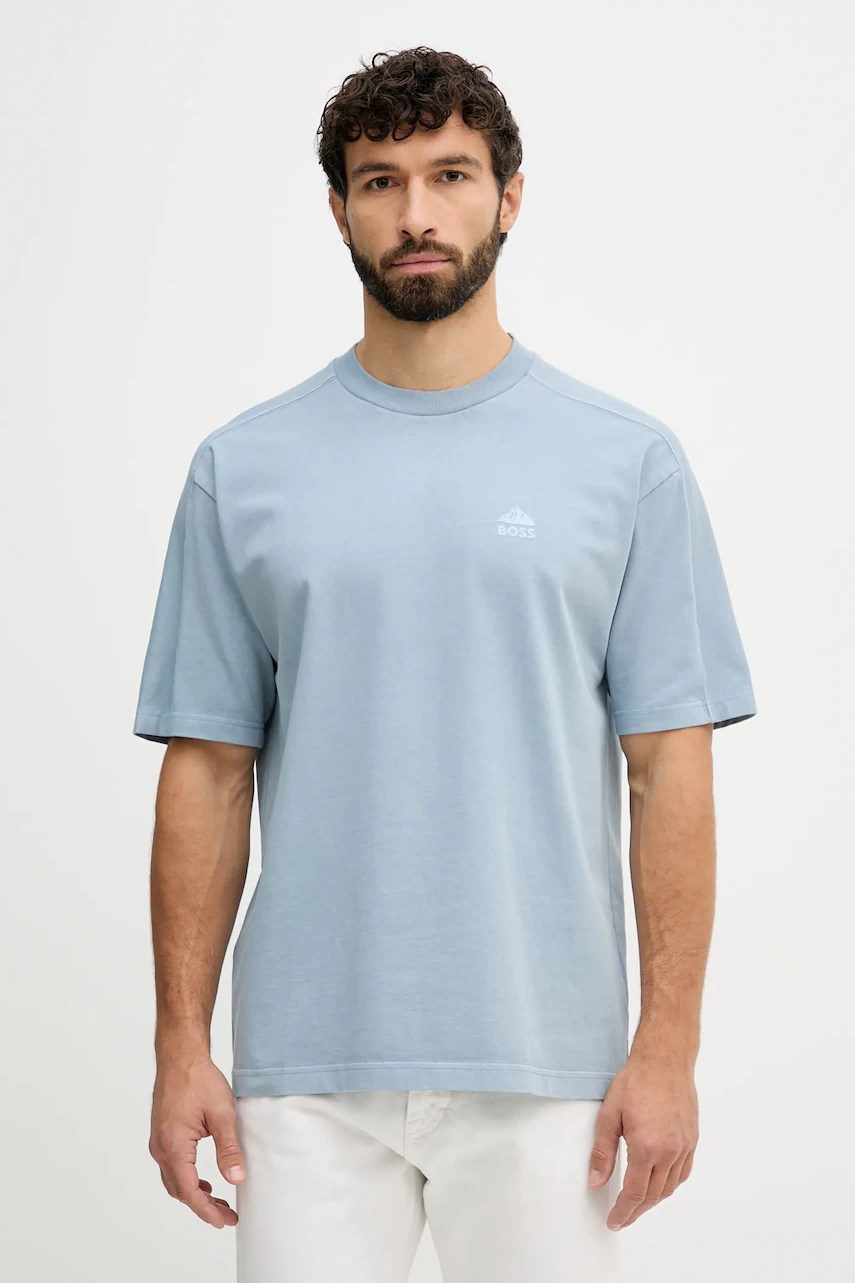 Tricou BOSS orange din bumbac te_ice Tricou BOSS orange din bumbac te_ice