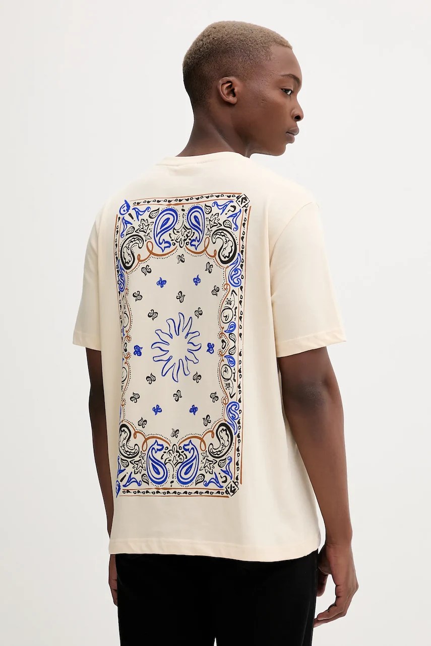 Tricou bărbați desigual din bumbac BACK PANEL PAISLEY Tricou bărbați desigual din bumbac BACK PANEL PAISLEY