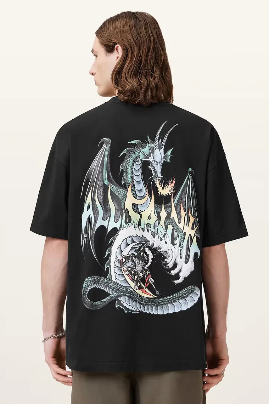 Tricou din bumbac DRAGON AllSaints Tricou din bumbac DRAGON AllSaints
