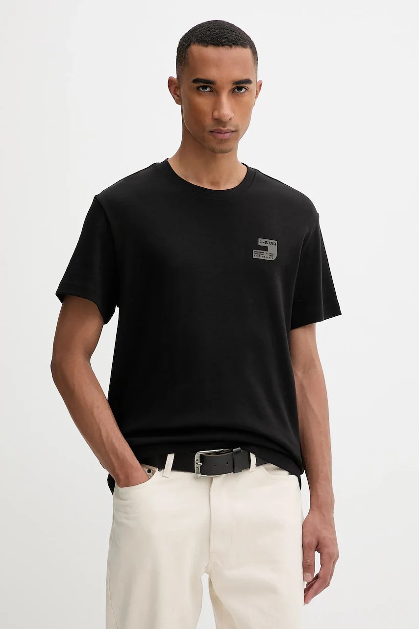 Tricou g-star din bumbac cu logo pe piept Tricou g-star din bumbac cu logo pe piept