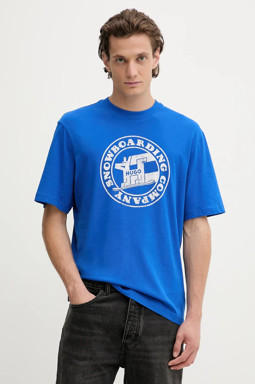 Tricou din bumbac HUGO blue Napolux Tricou din bumbac HUGO blue Napolux