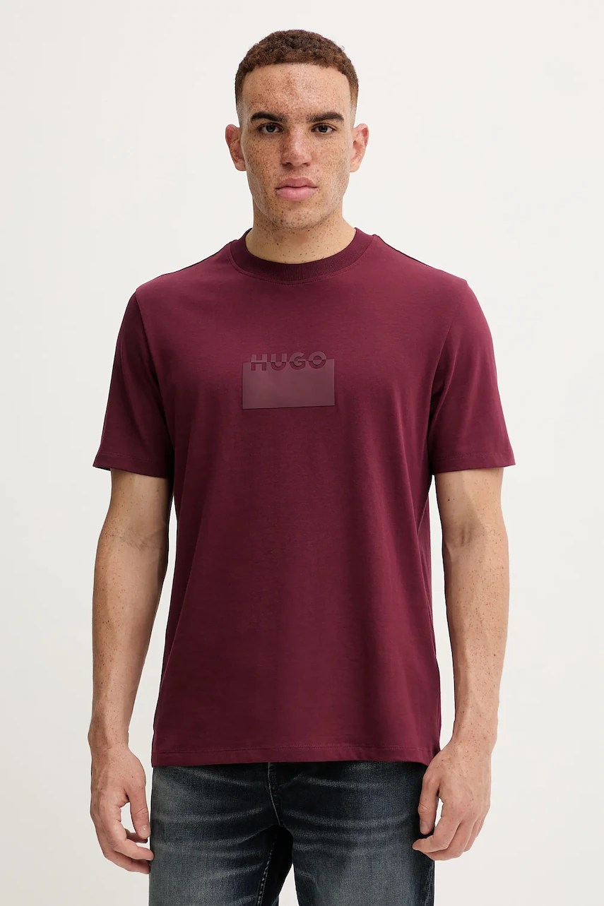 Tricou din bumbac HUGO Delastio Tricou din bumbac HUGO Delastio