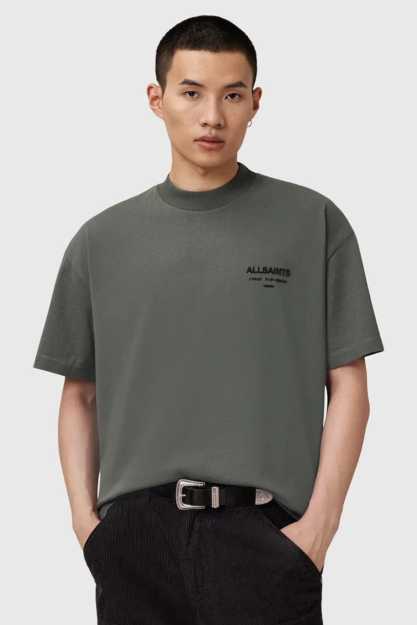 Tricou bărbați AllSaints XANDER din bumbac Tricou bărbați AllSaints XANDER din bumbac