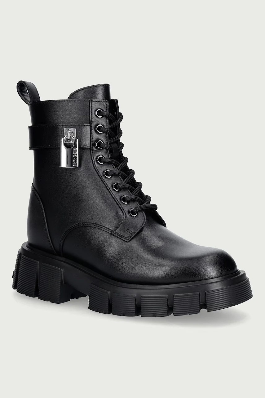 Bocanci cu platformă pentru femei din piele – Love Moschino Bocanci cu platformă pentru femei din piele – Love Moschino