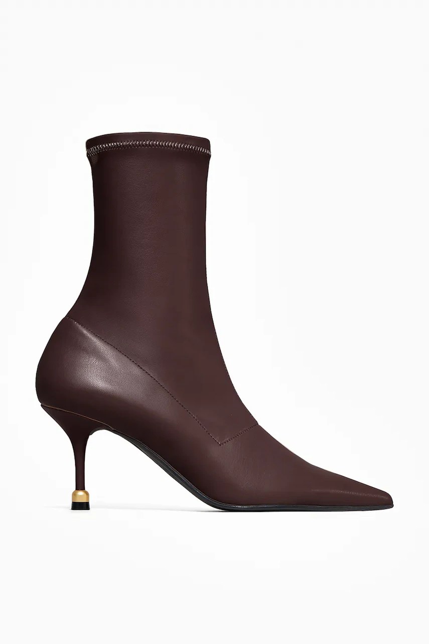 Botine cu toc cui pentru femei Vera Dark Coffee – Vanda Novak Botine cu toc cui pentru femei Vera Dark Coffee – Vanda Novak