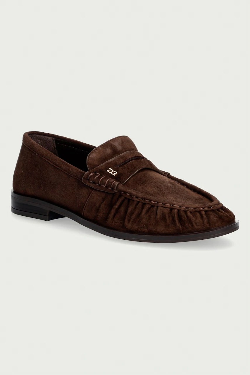 Mocasini pentru femei din piele întoarsă Haven Chocolate Suede – Nokwol Mocasini pentru femei din piele întoarsă Haven Chocolate Suede – Nokwol