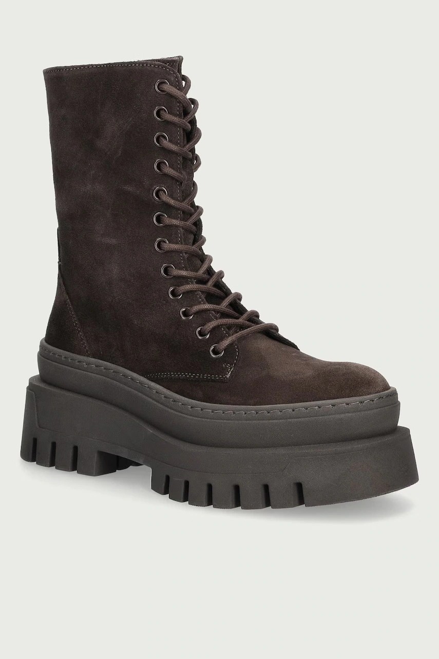 Botine cu platformă din piele întoarsă pentru femei – Steve Madden Botine cu platformă din piele întoarsă pentru femei – Steve Madden