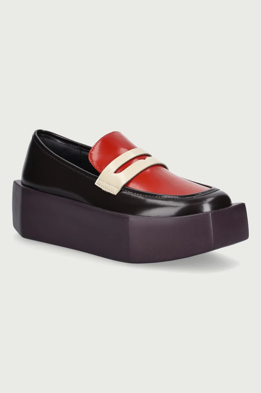 Mocasini din piele pentru femei cu platformă Stone Loafer Lo – United Nude Mocasini din piele pentru femei cu platformă Stone Loafer Lo – United Nude