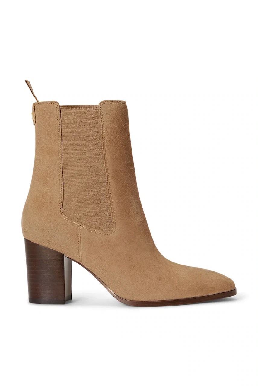 Ghete scurte cu toc înalt pentru femei din nubuck Rlyn Bte Hl – Lauren Ralph Lauren Ghete scurte cu toc înalt pentru femei din nubuck Rlyn Bte Hl – Lauren Ralph Lauren
