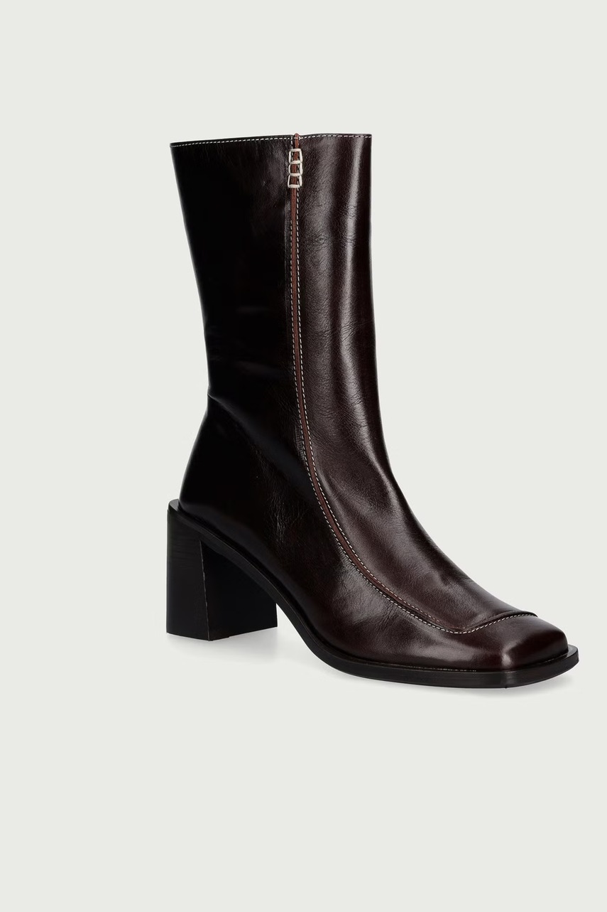 Botine cu toc gros din piele mogano athene 76 – Billi Bi Botine cu toc gros din piele mogano athene 76 – Billi Bi