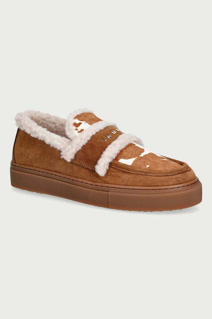 Mocasini pentru femei din piele Shearling Print – INUIKII Mocasini pentru femei din piele Shearling Print – INUIKII