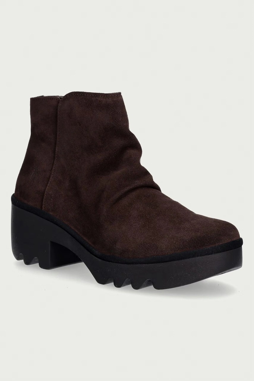 Botine cu toc din piele întoarsă TULP592FLY – Fly London Botine cu toc din piele întoarsă TULP592FLY – Fly London
