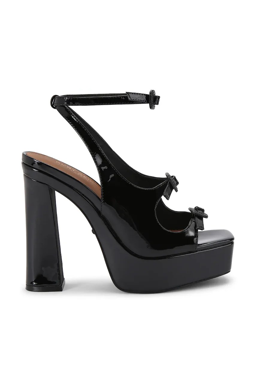 Sandale cu toc înalt din piele Buckle Platform Sdl – Kurt Geiger London Sandale cu toc înalt din piele Buckle Platform Sdl – Kurt Geiger London