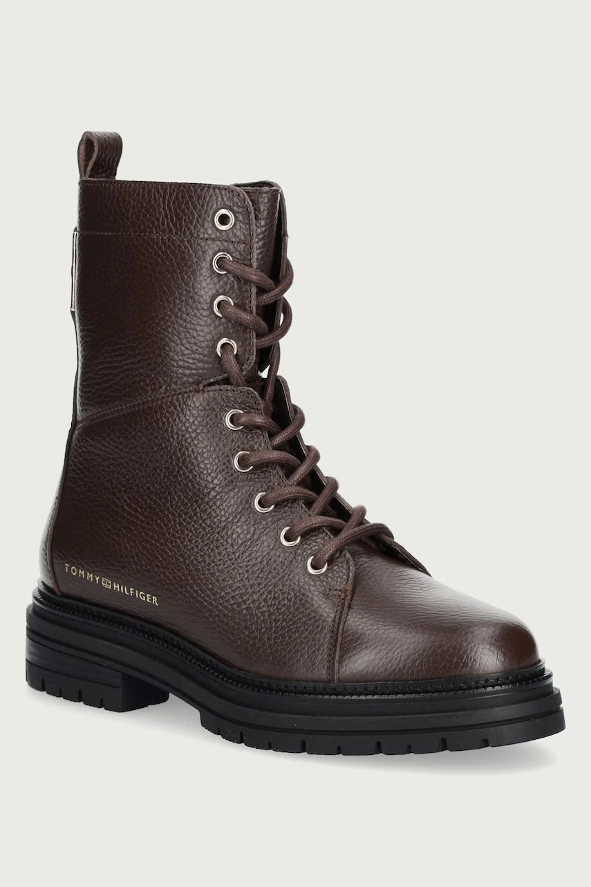 Bocanci pentru femei din piele TH EMBOSS GRAIN LEATHER BOOT – Tommy Hilfiger Bocanci pentru femei din piele TH EMBOSS GRAIN LEATHER BOOT – Tommy Hilfiger