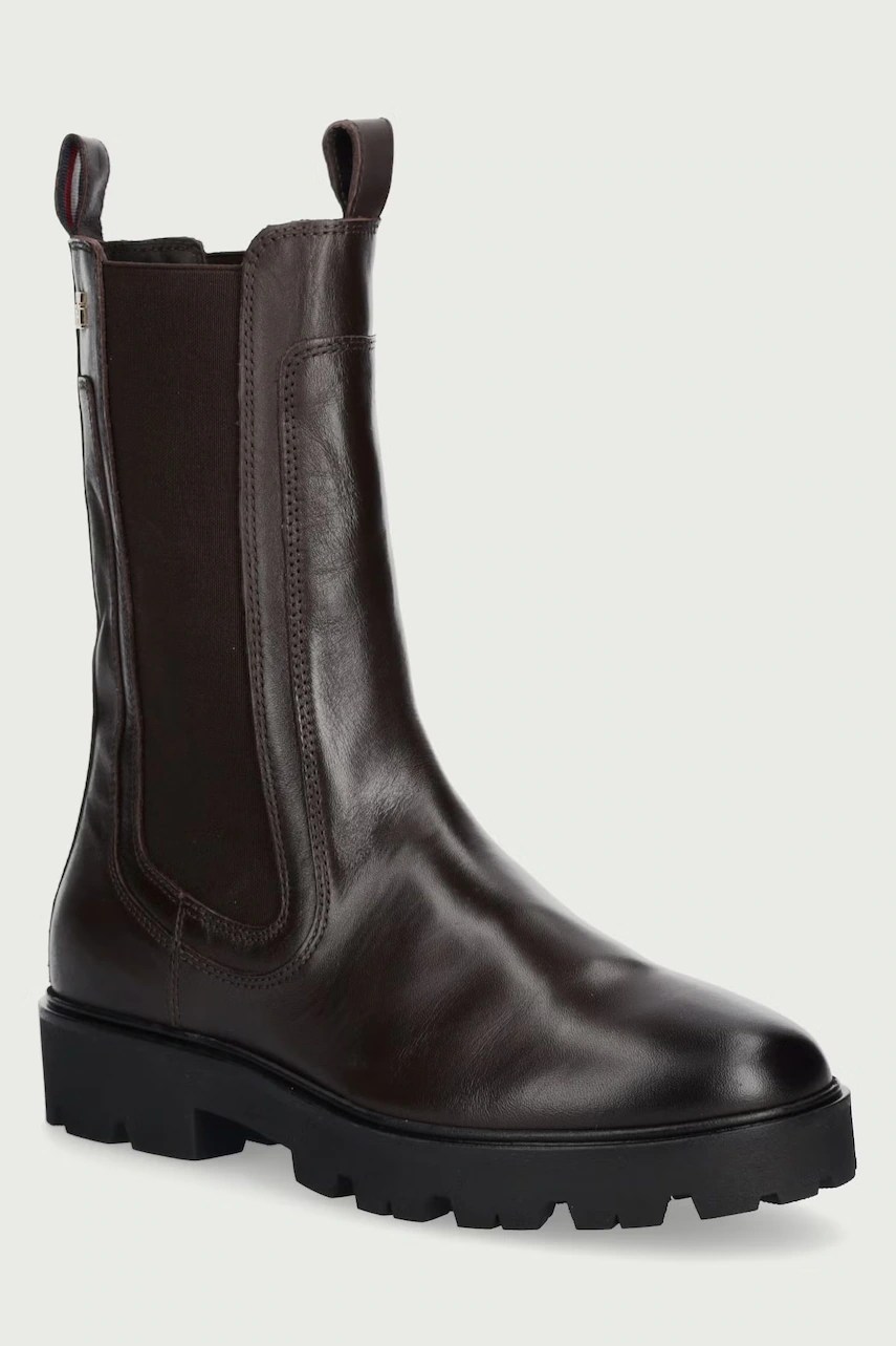 Ghete scurte pentru femei din piele TH STUD LEATHER HIGH CHELSEA – Tommy Hilfiger Ghete scurte pentru femei din piele TH STUD LEATHER HIGH CHELSEA – Tommy Hilfiger