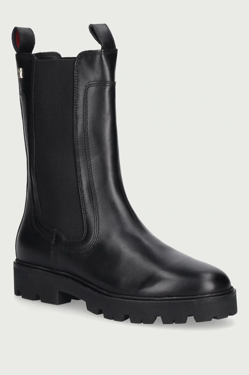 Ghete scurte pentru femei din piele TH STUD LEATHER HIGH CHELSEA – Tommy Hilfiger Ghete scurte pentru femei din piele TH STUD LEATHER HIGH CHELSEA – Tommy Hilfiger