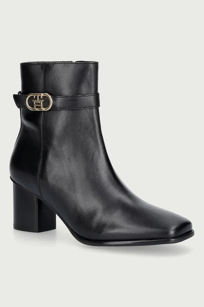 Botine pentru femei din piele TH STRAP LEATHER BLOCK HEEL BOOT – Tommy Hilfiger Botine pentru femei din piele TH STRAP LEATHER BLOCK HEEL BOOT – Tommy Hilfiger