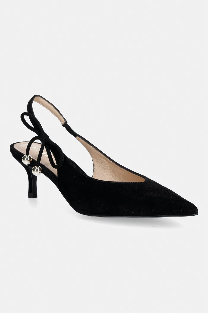 Pantofi cu toc stiletto din piele întoarsă Poppy – Furla Pantofi cu toc stiletto din piele întoarsă Poppy – Furla
