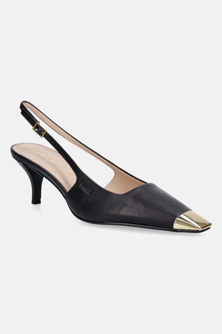 Pantofi cu toc stiletto din piele Metal Decollete de la – Furla Pantofi cu toc stiletto din piele Metal Decollete de la – Furla