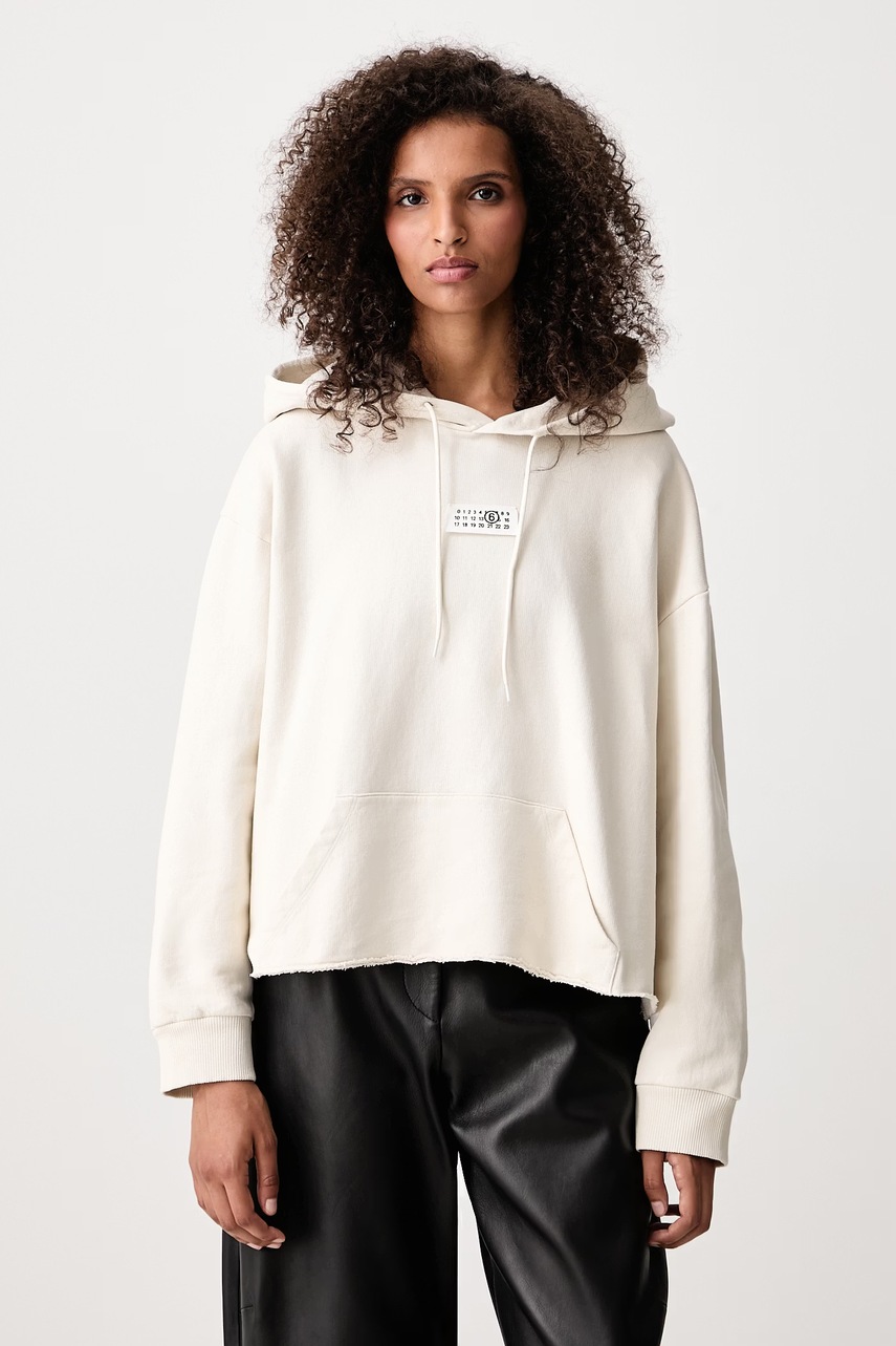 Hanorac cu glugă pentru femei din bumbac – MM6 Maison Margiela Hanorac cu glugă pentru femei din bumbac – MM6 Maison Margiela