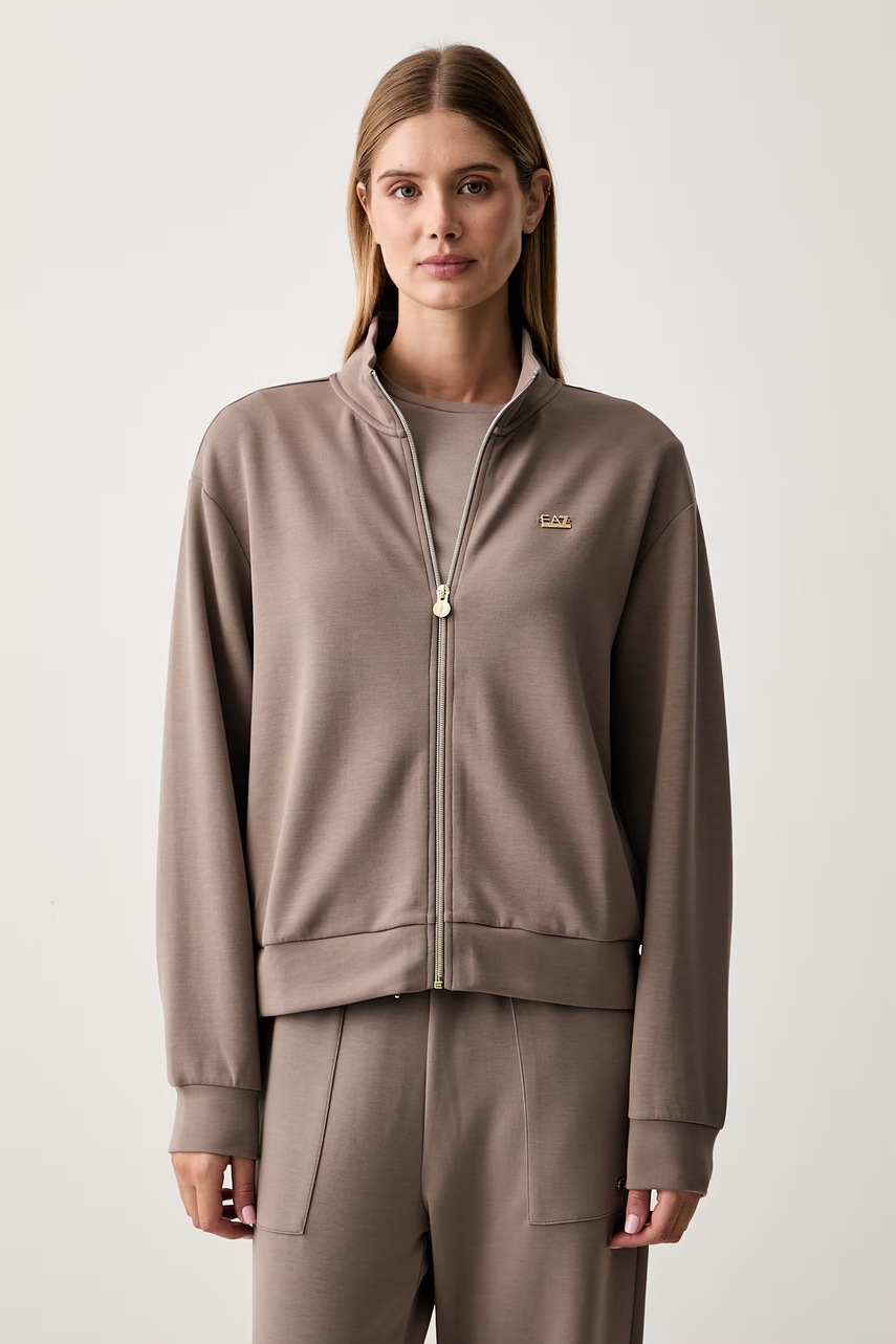 Hanorac cu fermoar pentru femei – EA7 Emporio Armani Hanorac cu fermoar pentru femei – EA7 Emporio Armani