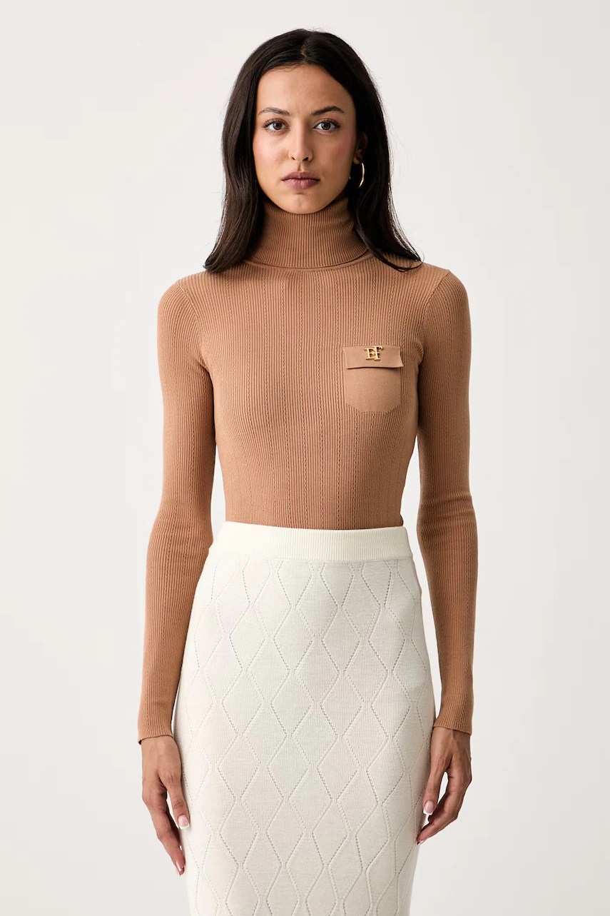 Pulover loungewear pentru femei cu lyocell – Elisabetta Franchi Pulover loungewear pentru femei cu lyocell – Elisabetta Franchi